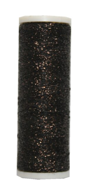 Metallic Stickgarn METALUX Beilauffaden 60 m dunkel braun (0009)