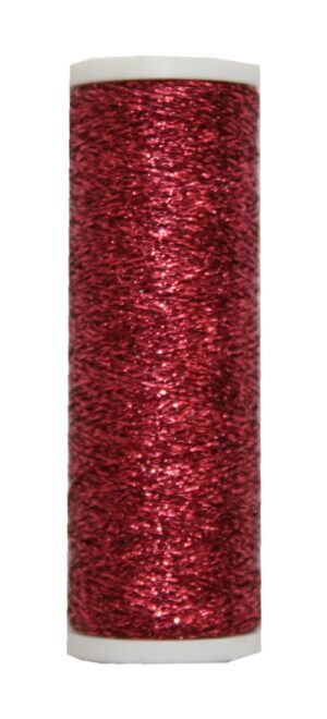 Metallic Stickgarn METALUX Beilauffaden 60 m dunkel rot (0318)