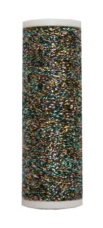 Metallic Stickgarn METALUX Beilauffaden 60 m regenboden bunt (0340)
