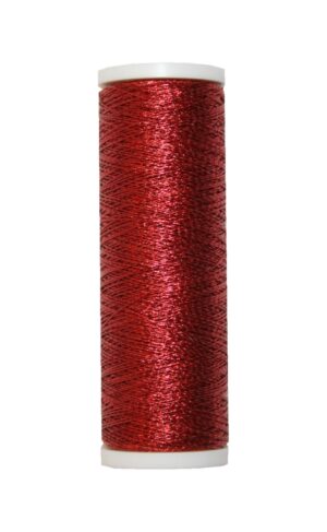 Metallic Stickgarn REXETA Beilauffaden 60m rot (1304)