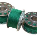 Nähmaschinen Nähgarn 3 Spulen je 25 m 75 m Polyester 40/2 tannengrün (1053)