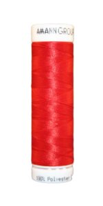 Elastischer Zwirn Polyester ASPOTEX 120 Amann 100m rot (0504)