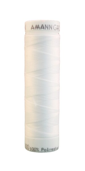 Elastischer Zwirn Polyester ASPOTEX 120 Amann 100m weiß (2000)