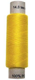 Nähgarn Nähfaden 100 % Polyester 14,8 * 2 100 m gelb (1011)