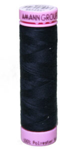 Zwirn 100 % Polyester ASPO PES 120 Amann blau schwarz 100m (0954)