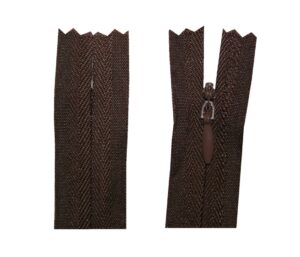 Reißverschluss 25 cm spiralförmig 3 mm nicht trennbar braun (2507)