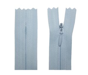 Reißverschluss 25 cm spiralförmig 3 mm nicht trennbar hellblau (2528)