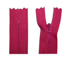 Reißverschluss 25 cm spiralförmig 3 mm nicht trennbar pink (2553)