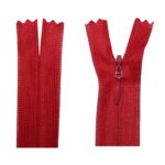 Reißverschluss 30 cm spiralformig 3 mm nicht trennbar rot (3004)