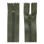 Reißverschluss 30 cm spiralförmig nicht trennbar oliv (3050)