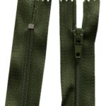 Reißverschluss 40 cm spiralformig 3 mm nicht trennbar oliv (4009)