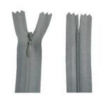 Reißverschluss 50 cm spiralformig 3 mm nicht trennbar grau (5002)