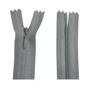 Reißverschluss 50 cm spiralformig 3 mm nicht trennbar grau (5002)