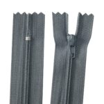 Reißverschluss 50 cm spiralförmig nicht trennbar grau (5025)