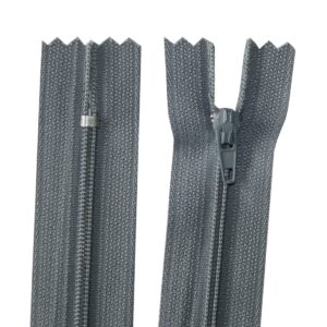 Reißverschluss 50 cm spiralförmig nicht trennbar grau (5025)