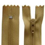 Reißverschluss 50 cm spiralformig 3 mm nicht trennbar ocker (5030)