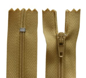 Reißverschluss 50 cm spiralformig 3 mm nicht trennbar ocker (5030)