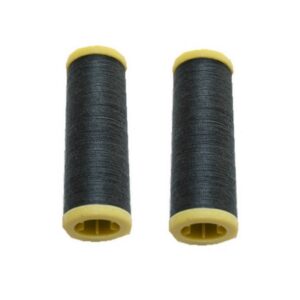 Nähmaschinen Nähgarn 200 m 2 Rollen je 100 m Polyester grau (0002)