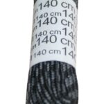 Schuhband Schnürsenkel 1 Paar Polyester 140 cm rund schwarz / grün (0041)