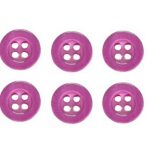 Knopf Knöpfe 11mm 4 loch pink 10 Stück (0187)