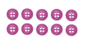 Knopf Knöpfe 11mm 4 loch pink 10 Stück (0187)