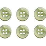 Knopf Knöpfe 11mm 4 loch hellgrün 10 Stück (0188)