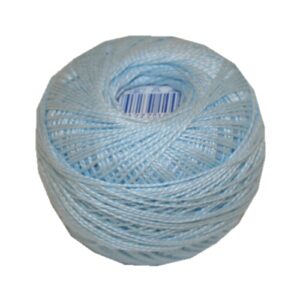 PERLOVKA Kreuzstichgarn Baumwolle Perlgarn 10g 85m hellblau (5522)