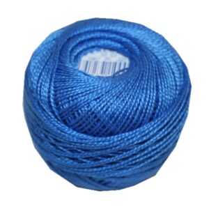 PERLOVKA Kreuzstichgarn Baumwolle Perlgarn 10g 85m blau (5562)