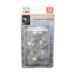 Saughaken Wandhaken Aufhänger transparent 12 Stück (0342)