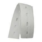 Knopflochgummiband Gummilitze Gummiband 1m 18mm weiß (1004)