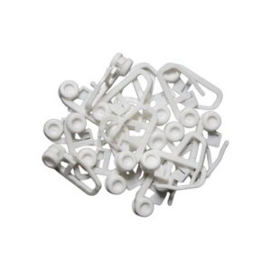 Gardinenrollen für Vorhangschienen weiß 20 Stück (0362)