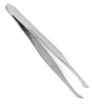 Pinzette Edelstahl 9 cm schräge Spitze (9685)