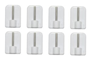 Gardinenhaken Klebehaken für Scheibenstange weiß 8 Stück (0188)