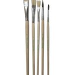 Schulpinsel-Set Pinsel Malpinsel 5-teilig Größen 4-8 / 6-8-10 (0210)