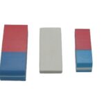 Radiergummi Radierer rot/blau u. weiß 3 Stück (0345)