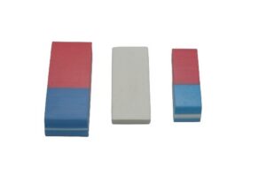 Radiergummi Radierer rot/blau u. weiß 3 Stück (0345)