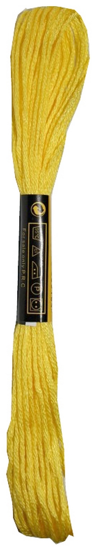 Stickgarn Mouline Moulin Stickwolle Stickfaden 100% Baumwolle 8 m gelb (2009 - 912)