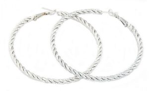 Ohrhänger Ohrring Creole silber 58 mm (0007)