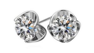 Ohrstecker Zirkon silber 9mm (0012)