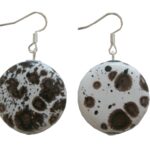 Ohrring Ohrhänger Dalmatin hängend braun (0023)