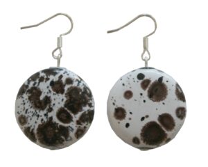 Ohrring Ohrhänger Dalmatin hängend braun (0023)