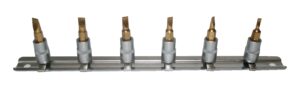 Schraubendreher Einsätze Schlitz 6-teilig 1/4 Zoll auf Steckschiene (0051)