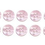 Knopf Knöpfe 12mm 4 loch rose 10 Stück (0192)