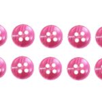 Knopf Knöpfe 12mm 4 loch pink 10 Stück (0195)