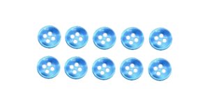 Knopf Knöpfe 12mm 4 loch blau 10 Stück (0196)