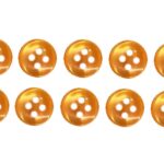 Knopf Knöpfe 12mm 4 loch orange 10 Stück (0199)