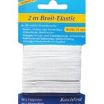 Gummilitze Gummiband Breit-Elastic 2m 13mm weiß (1007)