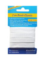 Gummilitze Gummiband Breit-Elastic 2m 13mm weiß (1007)