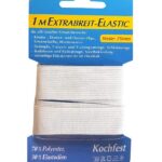 Gummilitze Gummiband Breit-Elastic 1m 25mm weiß (1008)