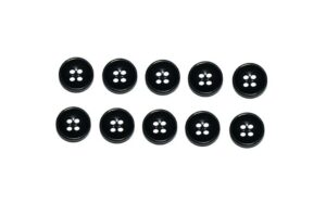 Knopf Knöpfe 10mm 4 loch schwarz 10 Stück (0201)